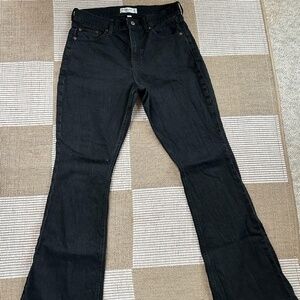 Abercrombie & Fitch Curve Love Mid Rise Bootcut Jeans - Black (Size 29)